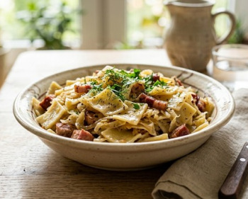 Jak przygotować bezglutenowe łazanki z domowym makaronem?